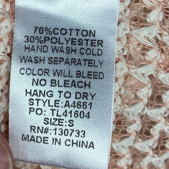 NWT Umgee Baby Pink High Low Waffle Knit Top Size Small Cotton 3/4 Sleeve Boho S - Picture 7 of 15